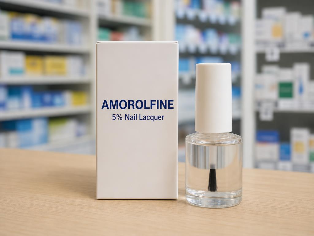 Amorolfine 5% nail lacquer product photograph