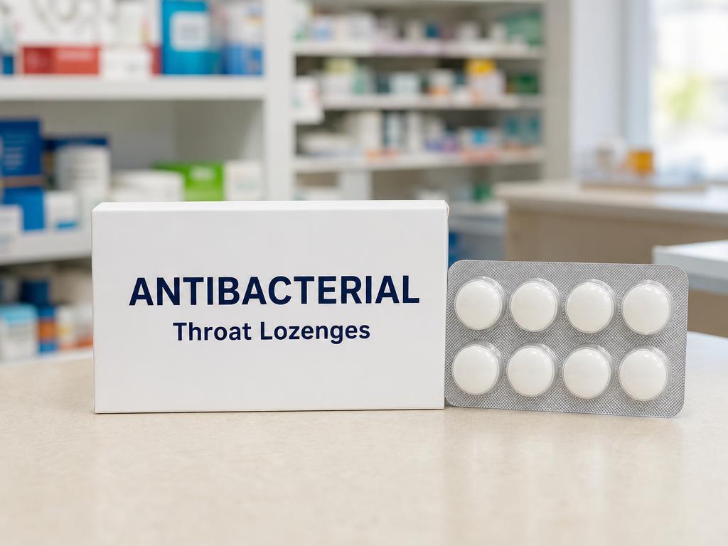 Antibacterial throat lozenges product photograph