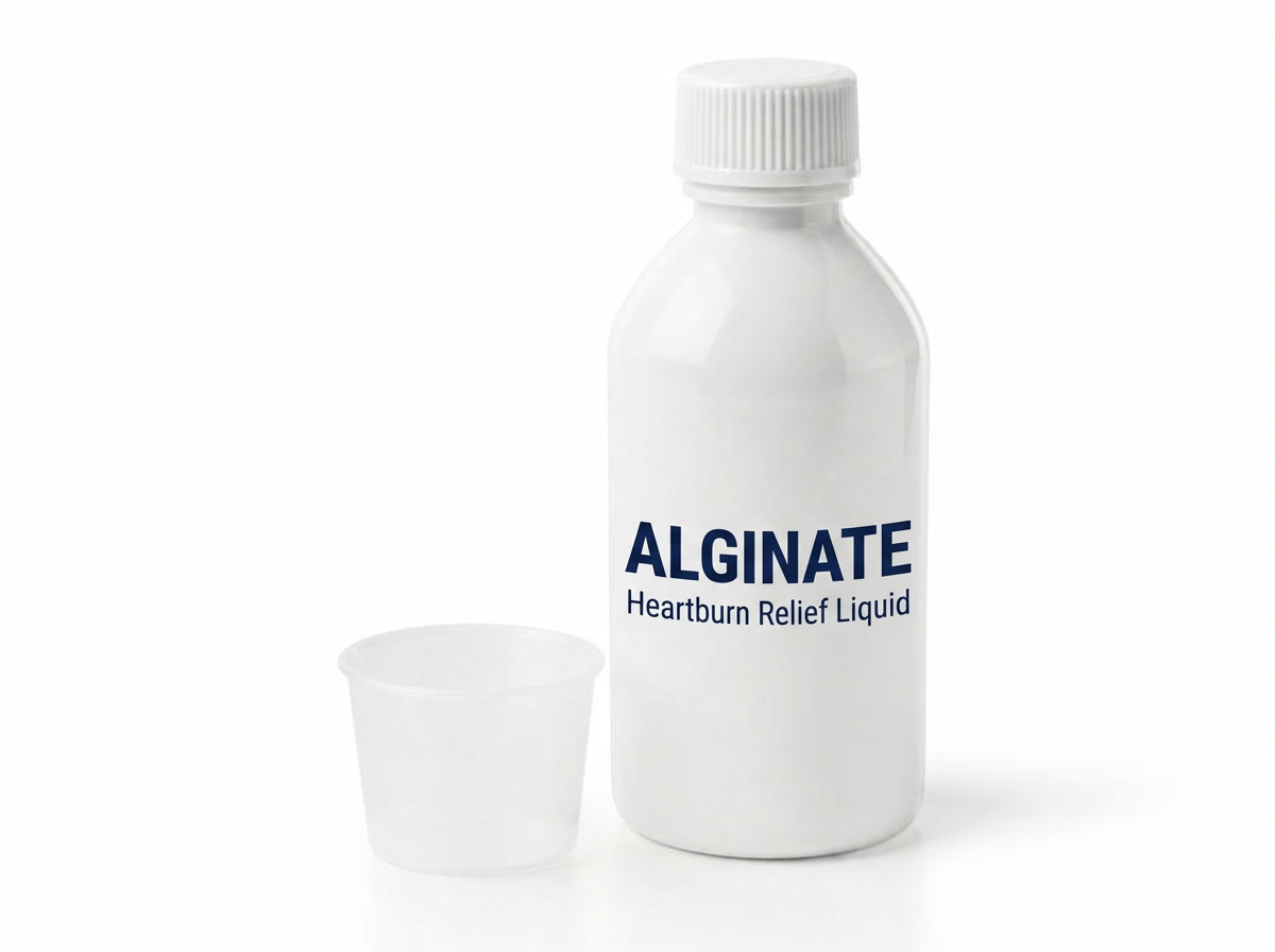 Alginate heartburn liquid (Gaviscon Advance) product photograph