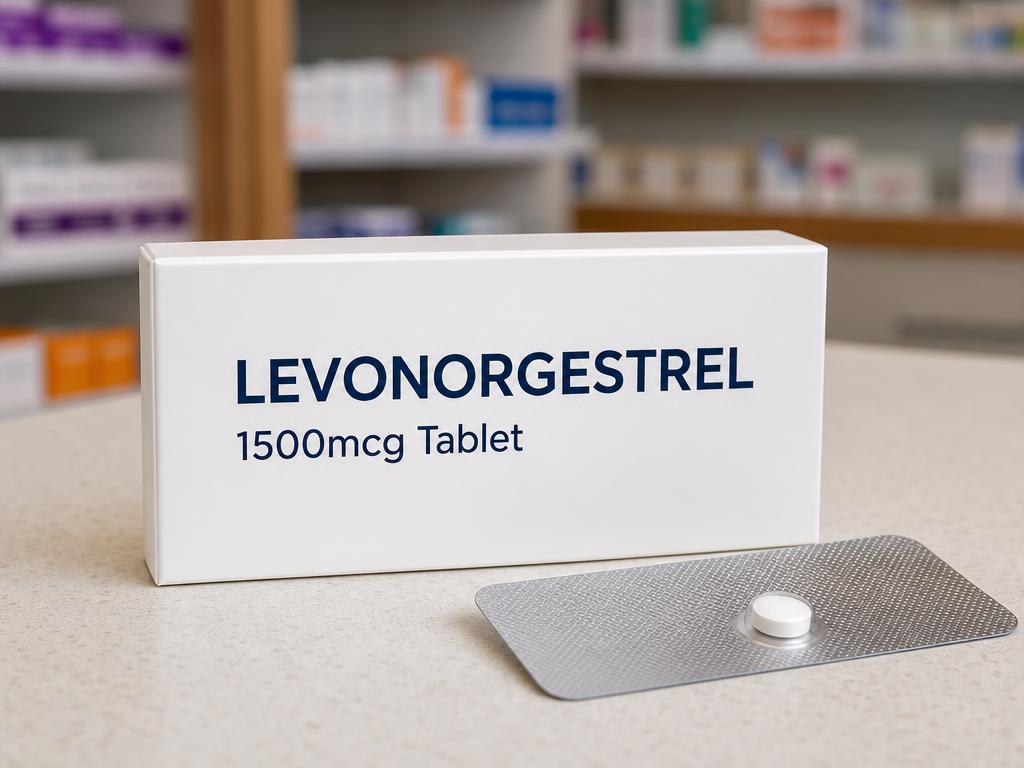 Levonorgestrel 1500mcg tablet product photograph