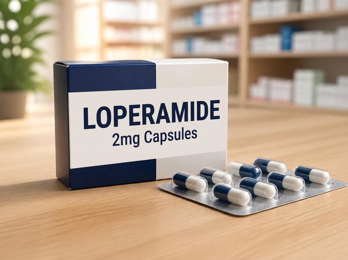 Loperamide 2mg capsules product photograph