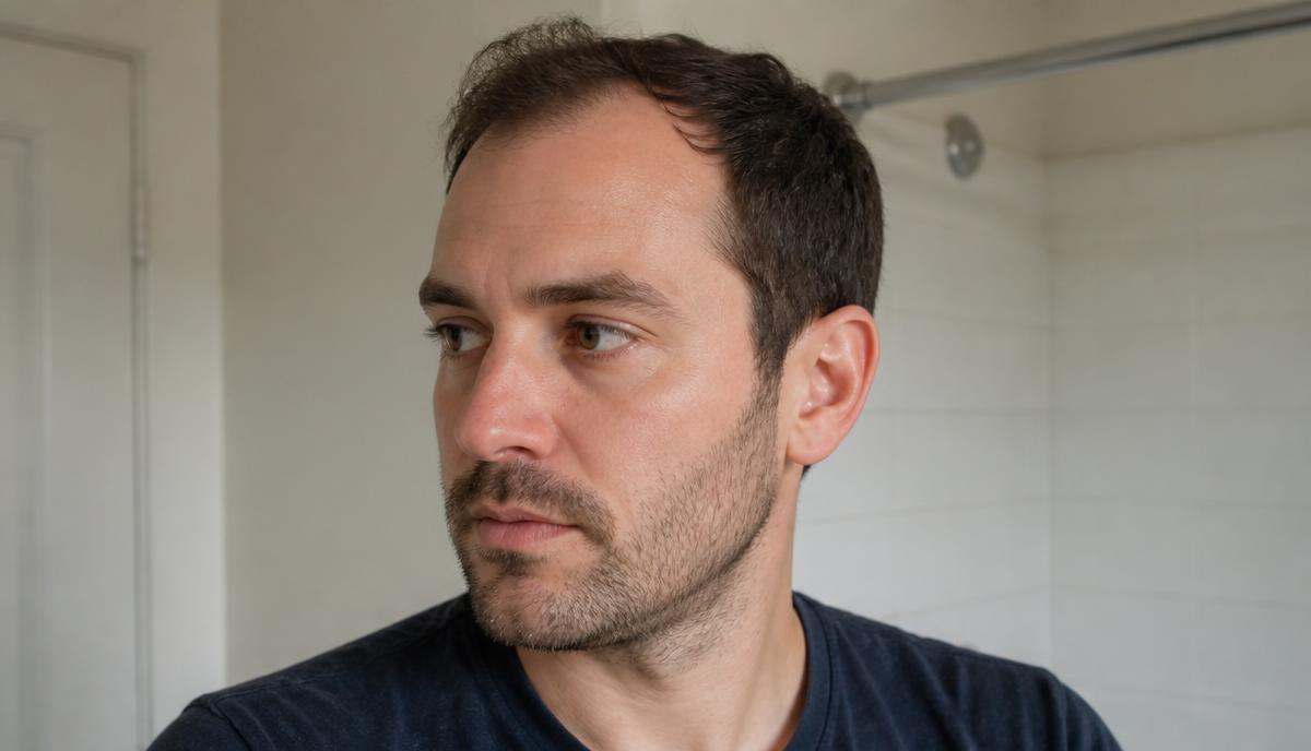 Male pattern hair loss — everyday life photograph